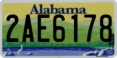 AL license plate 2AE6178
