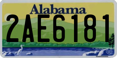 AL license plate 2AE6181