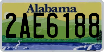 AL license plate 2AE6188