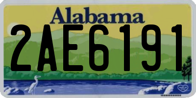AL license plate 2AE6191