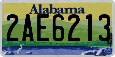 AL license plate 2AE6213