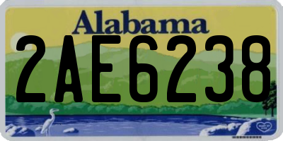 AL license plate 2AE6238