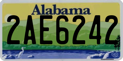 AL license plate 2AE6242