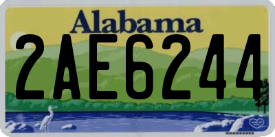 AL license plate 2AE6244