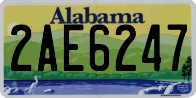 AL license plate 2AE6247