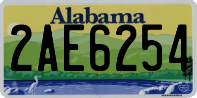 AL license plate 2AE6254