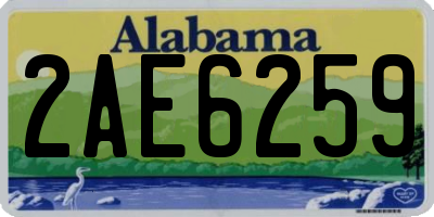 AL license plate 2AE6259