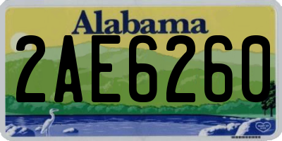 AL license plate 2AE6260