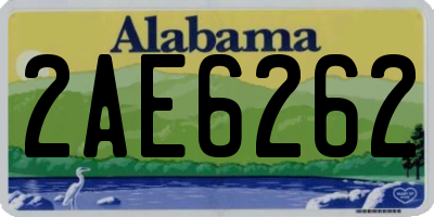 AL license plate 2AE6262