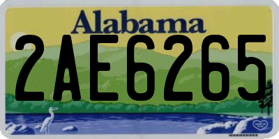AL license plate 2AE6265