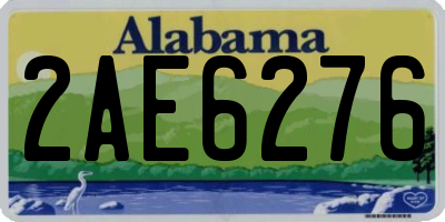 AL license plate 2AE6276
