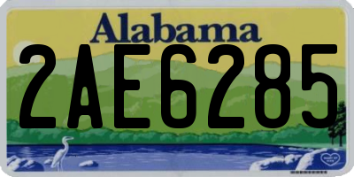AL license plate 2AE6285