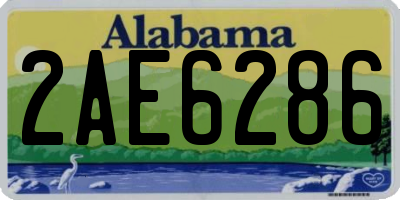 AL license plate 2AE6286