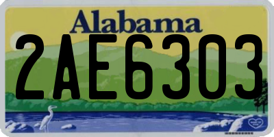 AL license plate 2AE6303
