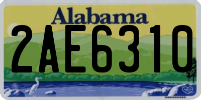 AL license plate 2AE6310