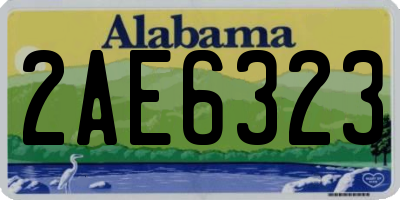 AL license plate 2AE6323