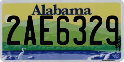 AL license plate 2AE6329