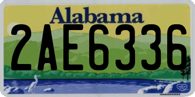 AL license plate 2AE6336