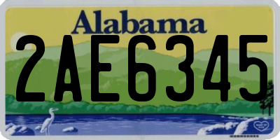 AL license plate 2AE6345