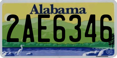AL license plate 2AE6346