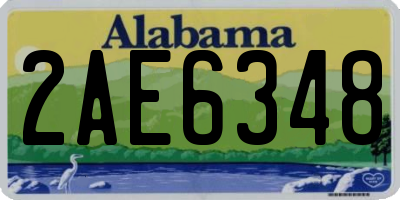 AL license plate 2AE6348