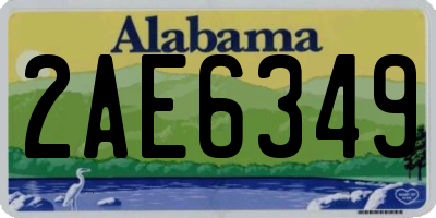 AL license plate 2AE6349