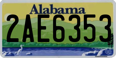 AL license plate 2AE6353