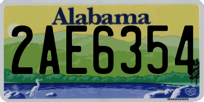 AL license plate 2AE6354
