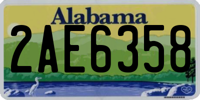 AL license plate 2AE6358