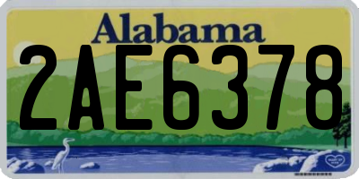 AL license plate 2AE6378