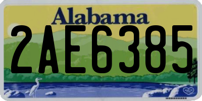 AL license plate 2AE6385