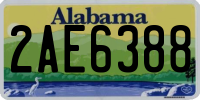 AL license plate 2AE6388