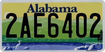 AL license plate 2AE6402