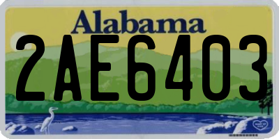AL license plate 2AE6403