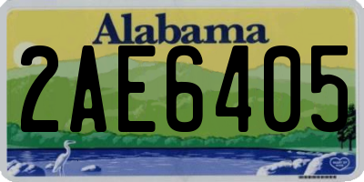 AL license plate 2AE6405