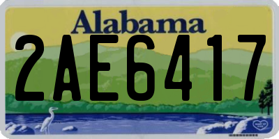 AL license plate 2AE6417
