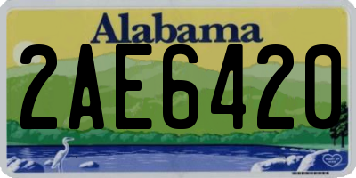 AL license plate 2AE6420