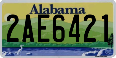AL license plate 2AE6421