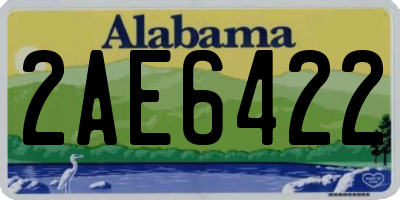 AL license plate 2AE6422
