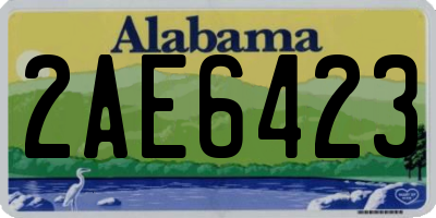 AL license plate 2AE6423