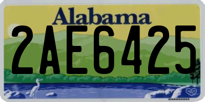 AL license plate 2AE6425