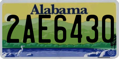 AL license plate 2AE6430