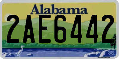 AL license plate 2AE6442