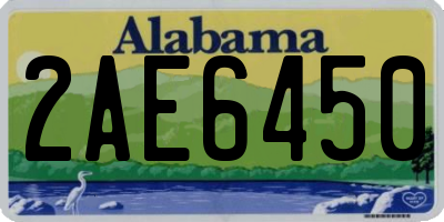 AL license plate 2AE6450