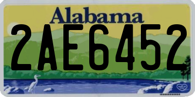AL license plate 2AE6452