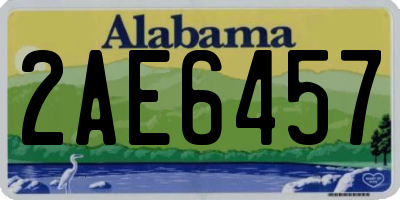 AL license plate 2AE6457