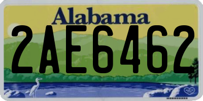 AL license plate 2AE6462