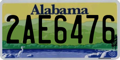 AL license plate 2AE6476