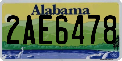 AL license plate 2AE6478