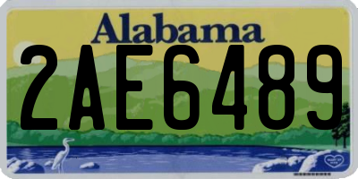 AL license plate 2AE6489